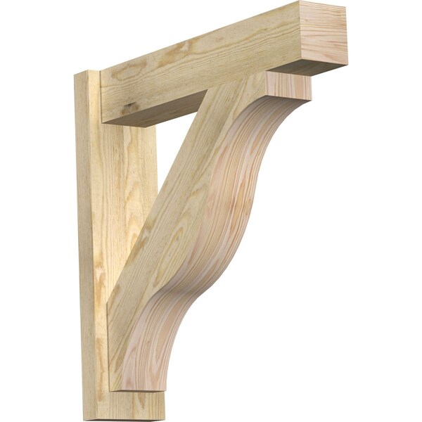 Ekena Millwork Funston Block Rough Sawn Outlooker, Douglas Fir, 6"W x 26"D x 26"H OUT06X26X26FST05RDF - main